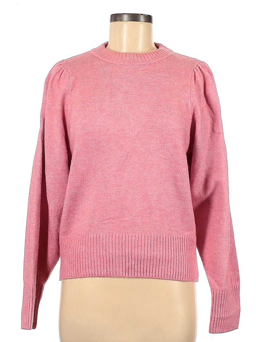 H&M puffy sleeves soft pink knit in size Medium